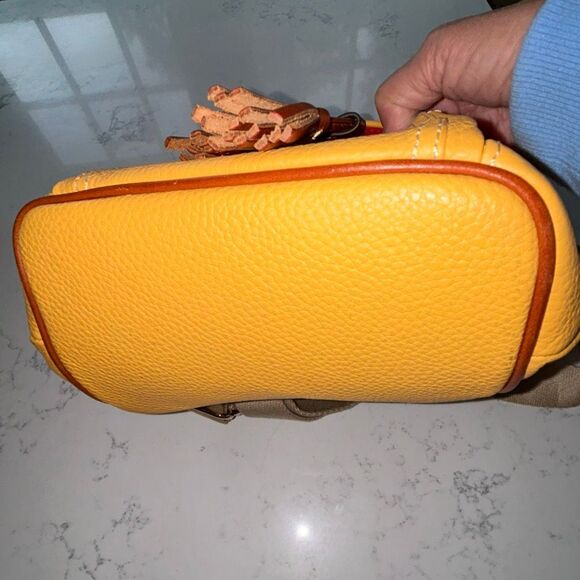 Dooney & Burke Yellow Leather Backpack - Picture 8 of 9